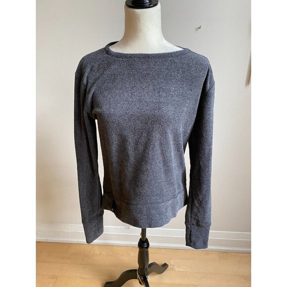 ADIDAS BNWOT Womens Gray Terry Fleece Pulllover Sz Small Sweatshirt - Picture 2 of 9